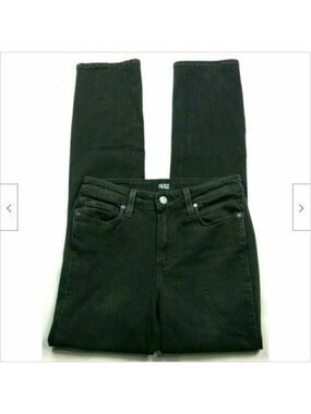 Paige Julia Straight Jeans Black Split Cuff Size 24